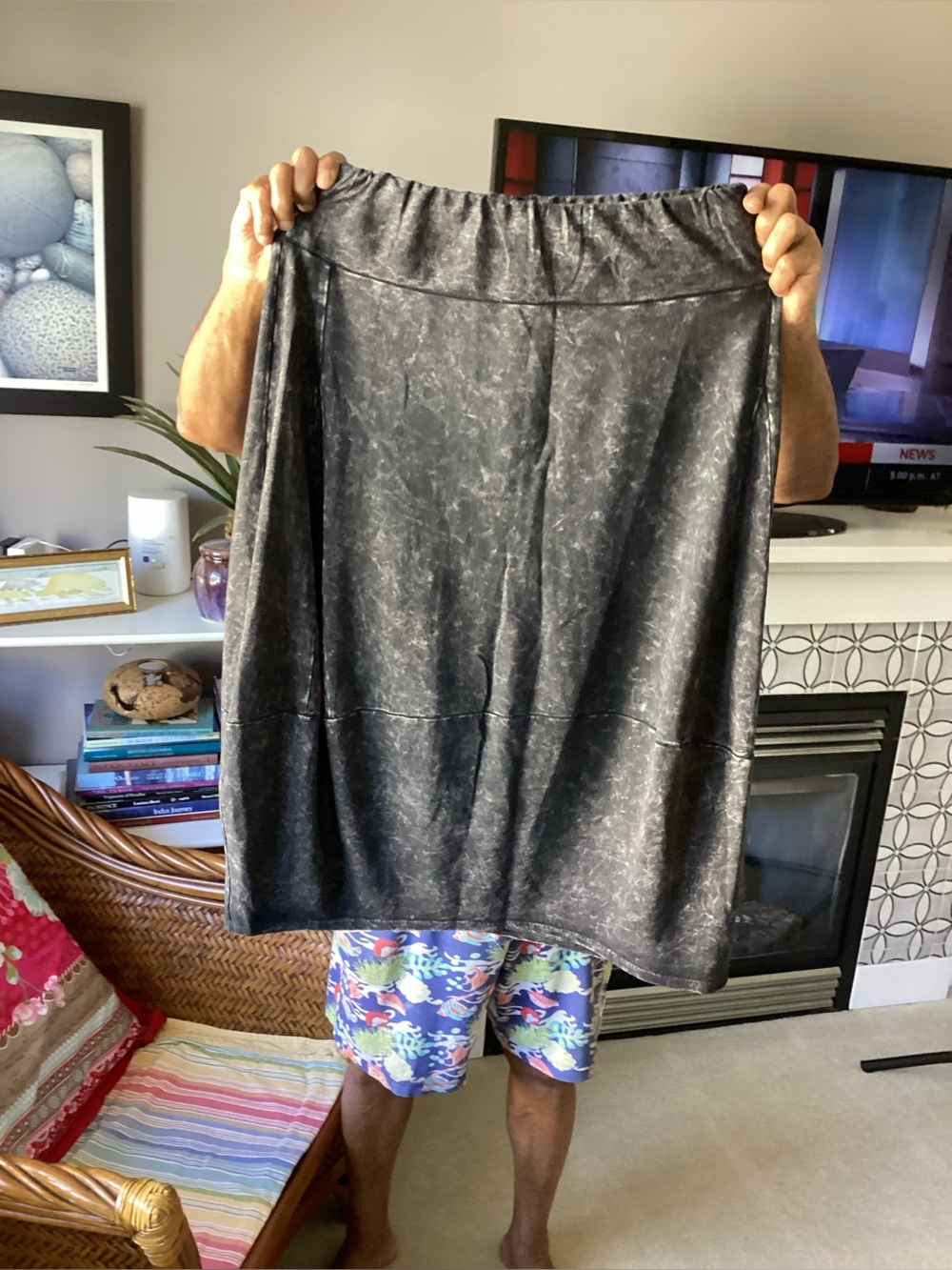 Chalet Charcoal Maxi Skirt, washable and has stretch